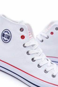 Best Big Star Wysokie Męskie Białe Trampki T174106 Męskie Trampki Męskie Big Star|Trampki Wysokie