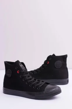 Hot Big Star Wysokie Męskie Czarne Trampki T174111 Męskie Trampki Męskie Big Star|Trampki Wysokie