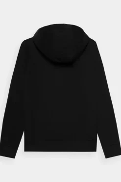 4F Bluza Damska Dresowa Z Kapturem Rozpinana Bawełniana Czarna WMM00TSWSF1467-20S