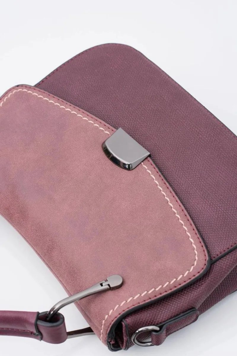 Torebki Kuferki>Boto Bordowa Torebka Damska Kuferek