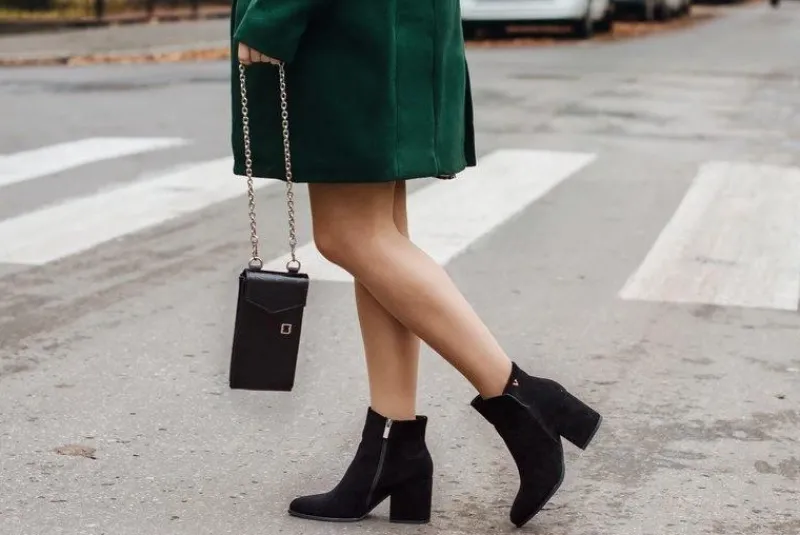 Botki Na Słupku|Czarne Botki>Buty damskie Vinceza Botki Damskie Ciepłe Eko Zamsz Czarne So Good