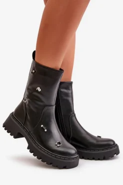 Czarne Botki|Botki Płaskie><noscript><img width=