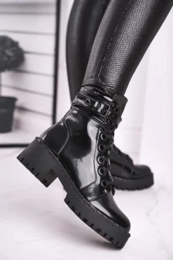 Damskie Trapery|Botki Sznurowane><noscript><img width=