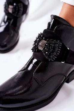 Damskie Trapery|Czarne Botki><noscript><img width=