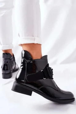 Damskie Trapery|Czarne Botki><noscript><img width=