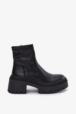 Botki Ocieplane|Czarne Botki><noscript><img width=