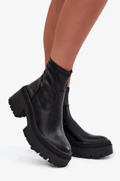 Botki Ocieplane|Czarne Botki><noscript><img width=