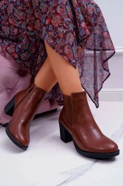 Botki Na Słupku|Brązowe I Beżowe Botki><noscript><img width=