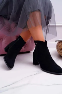 Botki Na Słupku|Botki Zimowe Damskie></noscript>Buty Sergio Leone Botki Damskie Na Obcasie Sergio Leone Czarne BT520