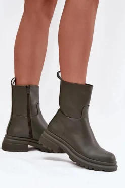 Botki Zimowe Damskie|Botki Płaskie><noscript><img width=