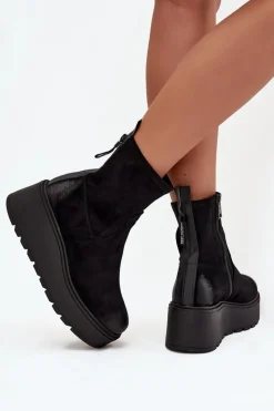 Botki Ocieplane|Botki Na Koturnie></noscript>Buty damskie Vinceza Botki Damskie Na Platformie Ocieplane Vinceza 58596 Czarne