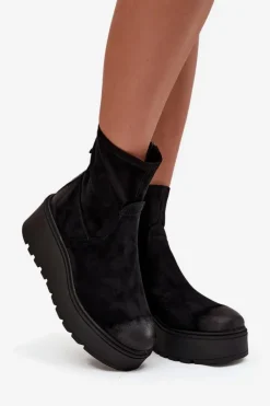 Botki Ocieplane|Botki Na Koturnie></noscript>Buty damskie Vinceza Botki Damskie Na Platformie Ocieplane Vinceza 58596 Czarne