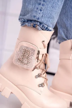 Botki Sznurowane|Czarne Botki><noscript><img width=