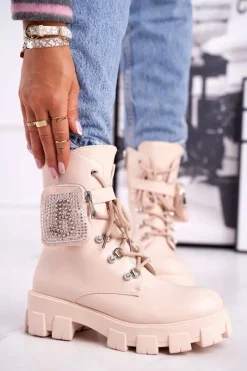 Botki Sznurowane|Czarne Botki><noscript><img width=