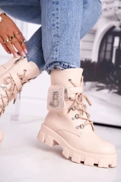 Botki Sznurowane|Czarne Botki><noscript><img width=