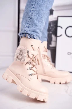 Botki Sznurowane|Czarne Botki><noscript><img width=