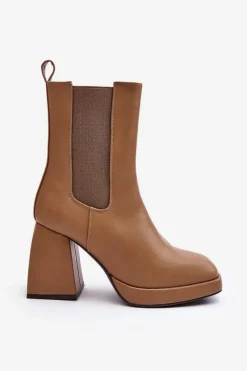 Botki Ocieplane|Brązowe I Beżowe Botki><noscript><img width=