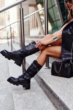 Kozaki Płaskie|Botki Sznurowane><noscript><img width=