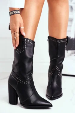 Botki Na Słupku|Czarne Botki><noscript><img width=