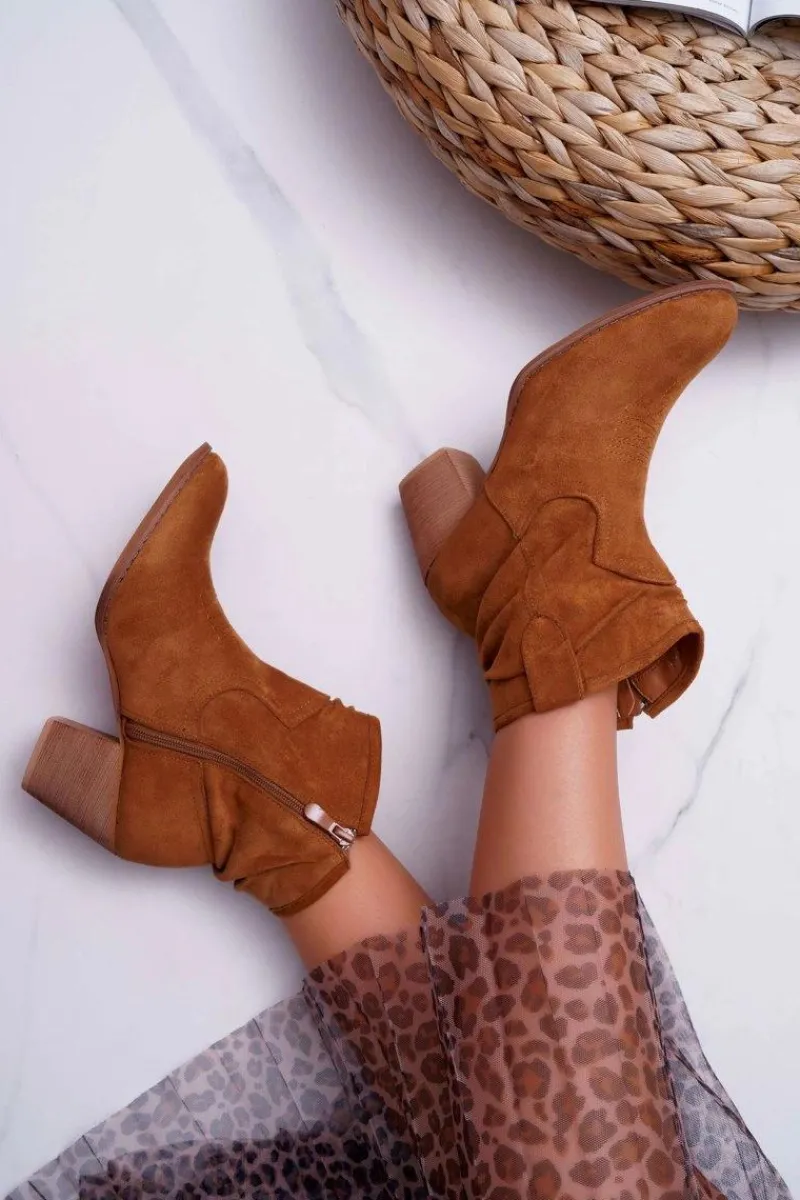 Online Botki Damskie Na Słupku Kowbojki Camel Maverick Damskie Botki Na Słupku|Botki Zimowe Damskie