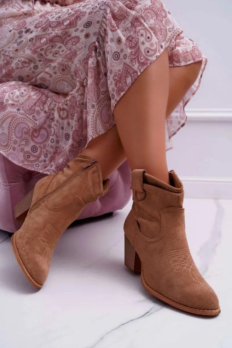 Online Botki Damskie Na Słupku Kowbojki Beżowe Maverick Damskie Botki Na Słupku|Botki Zimowe Damskie