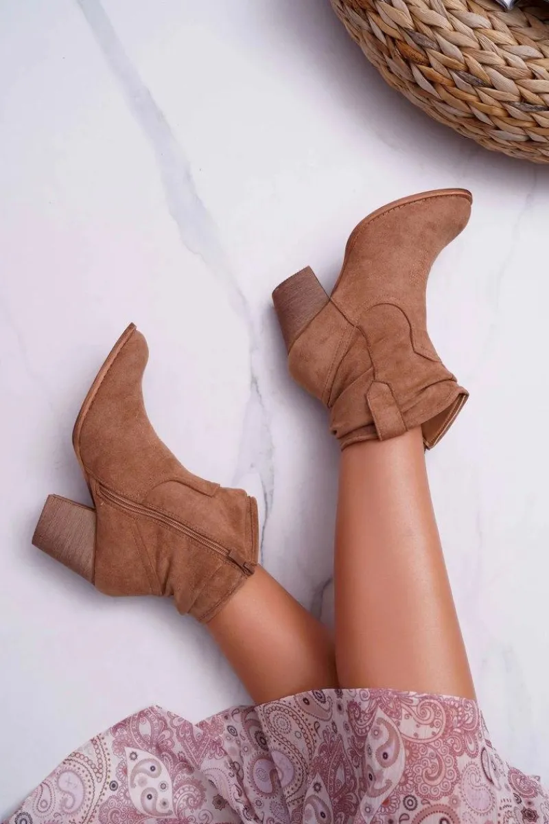 Online Botki Damskie Na Słupku Kowbojki Beżowe Maverick Damskie Botki Na Słupku|Botki Zimowe Damskie