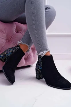 Botki Na Słupku|Czarne Botki><noscript><img width=