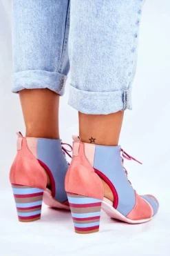 Botki Wiosenne|Botki Maciejka>Maciejka Botki Damskie Na Słupku Skórzane Wiosenne 03938-15