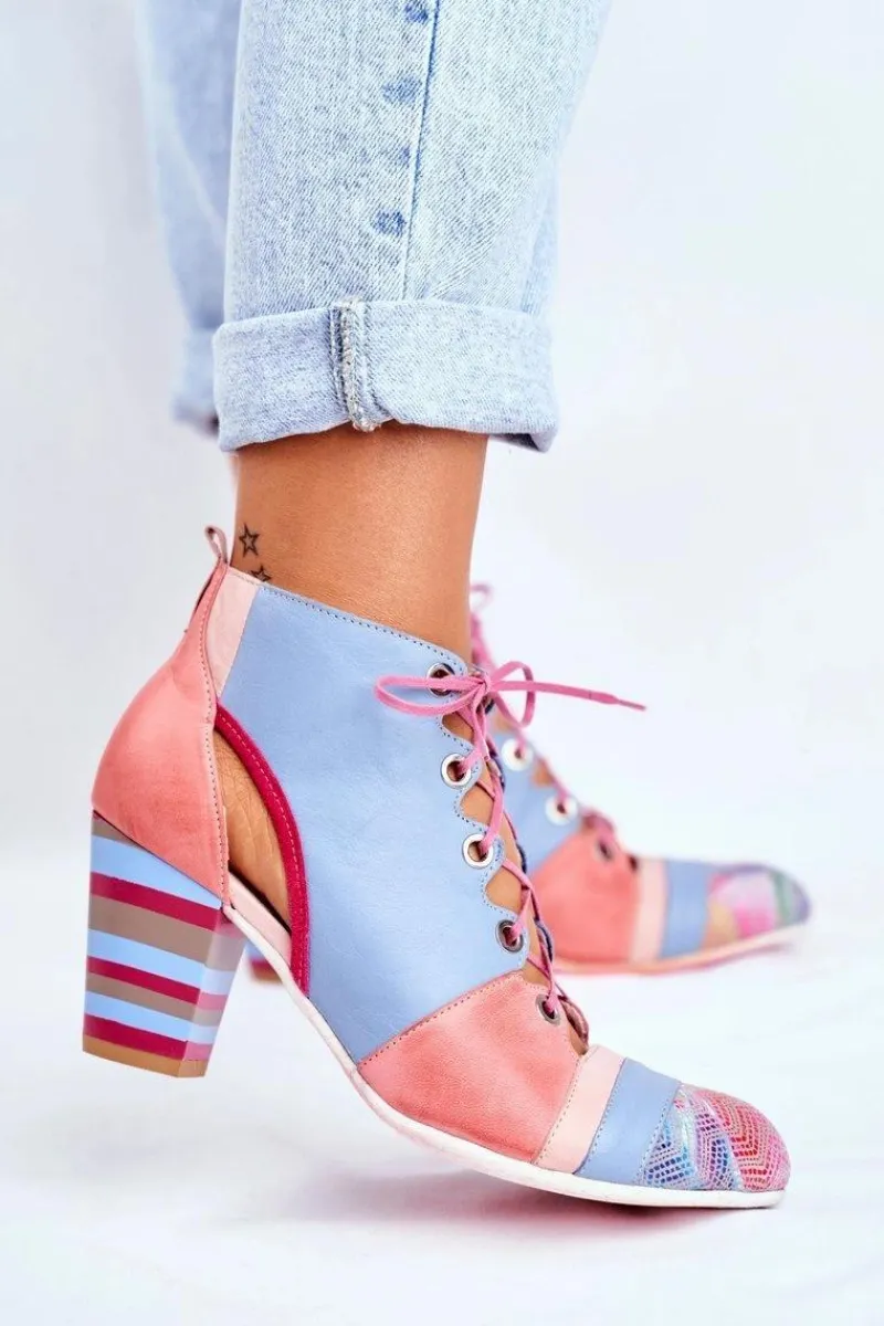 Botki Wiosenne|Botki Maciejka>Maciejka Botki Damskie Na Słupku Skórzane Wiosenne 03938-15