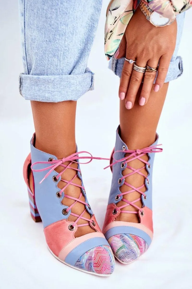 Botki Wiosenne|Botki Maciejka>Maciejka Botki Damskie Na Słupku Skórzane Wiosenne 03938-15