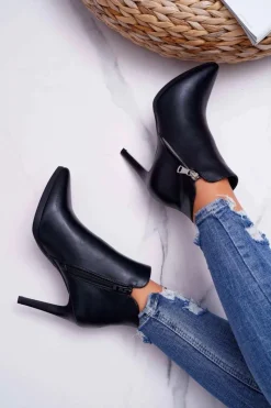 Online Buty Sergio Leone Botki Damskie Na Szpilce Sergio Leone BT502