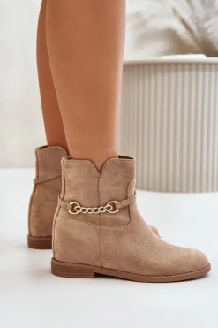 Botki Na Koturnie|Brązowe I Beżowe Botki><noscript><img width=