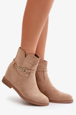 Botki Na Koturnie|Brązowe I Beżowe Botki><noscript><img width=