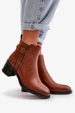 Brązowe I Beżowe Botki|Botki Na Obcasie><noscript><img width=