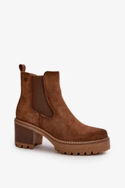 Botki Ocieplane|Brązowe I Beżowe Botki><noscript><img width=