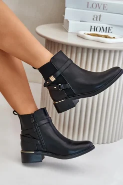 Czarne Botki|Botki Płaskie><noscript><img width=