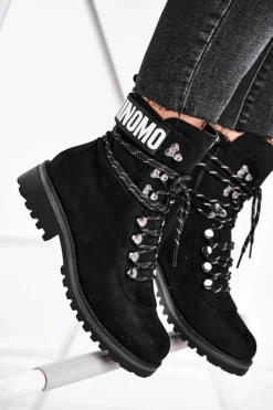 Outlet Botki Damskie Płaski Obcas Na Suwak Czarne Popsi Damskie Botki Zimowe Damskie|Botki Zamszowe