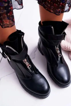 Botki Zimowe Damskie|Botki Płaskie><noscript><img width=