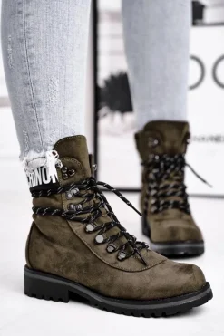 Czarne Botki|Botki Zimowe Damskie><noscript><img width=