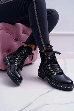 Botki Sznurowane|Botki Płaskie><noscript><img width=