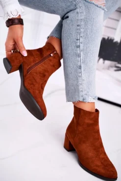 Sale Buty Sergio Leone Botki Damskie Sergio Leone Camel BT528