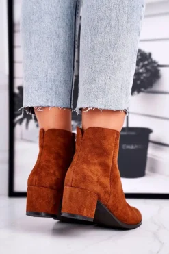 Sale Buty Sergio Leone Botki Damskie Sergio Leone Camel BT528