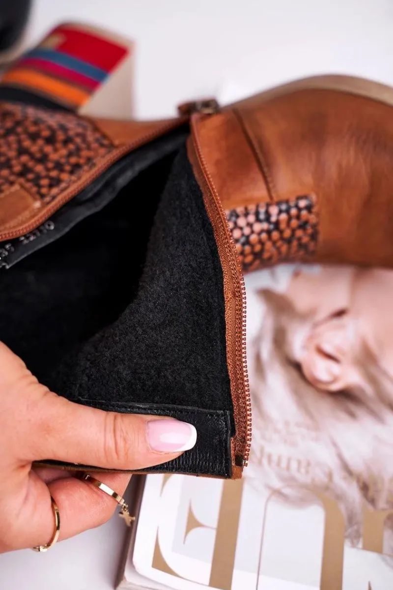 Clearance Botki Damskie Skórzane Rude 04635-29 Damskie Botki Maciejka|Botki Na Słupku