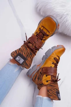 Botki Maciejka|Brązowe I Beżowe Botki><noscript><img width=