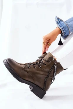 Botki Sznurowane|Czarne Botki><noscript><img width=