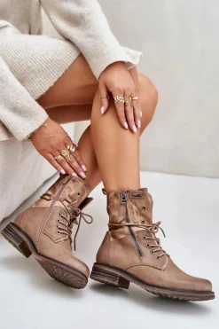 Botki Sznurowane|Czarne Botki><noscript><img width=