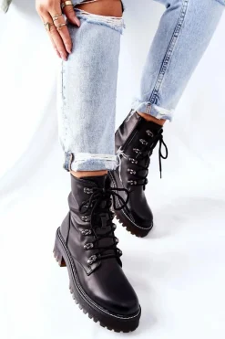 Damskie Trapery|Botki Sznurowane><noscript><img width=