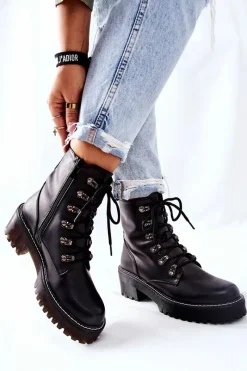 Damskie Trapery|Botki Sznurowane><noscript><img width=