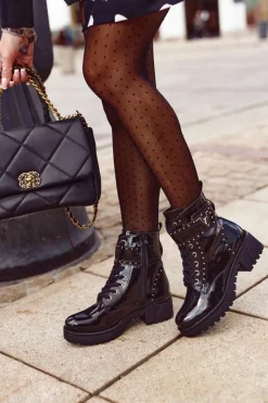 Damskie Trapery|Botki Sznurowane><noscript><img width=