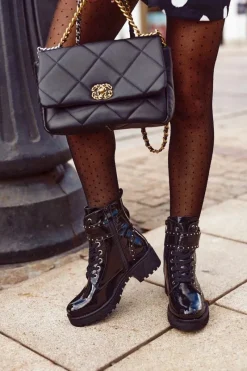 Damskie Trapery|Botki Sznurowane><noscript><img width=